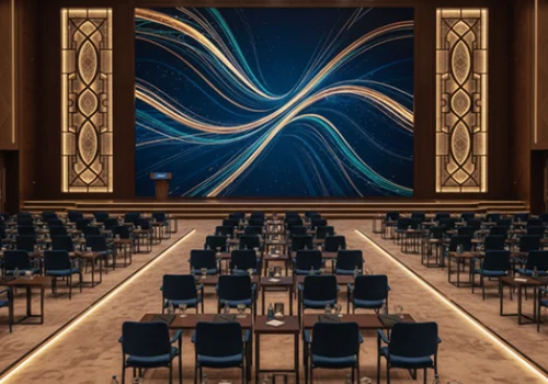 كيف يمثل التصميم والألوان نجاح فعاليات الوفود والمؤتمرات الكبرى؟ - How do design and color contribute to the success of major conferences and summits