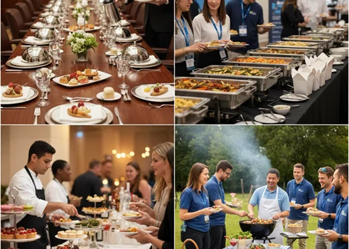 أفكار خدمات تقديم الطعام Catering على حسب نوع الفعالية المؤسسية - Catering Ideas Based on the Type of Corporate Event