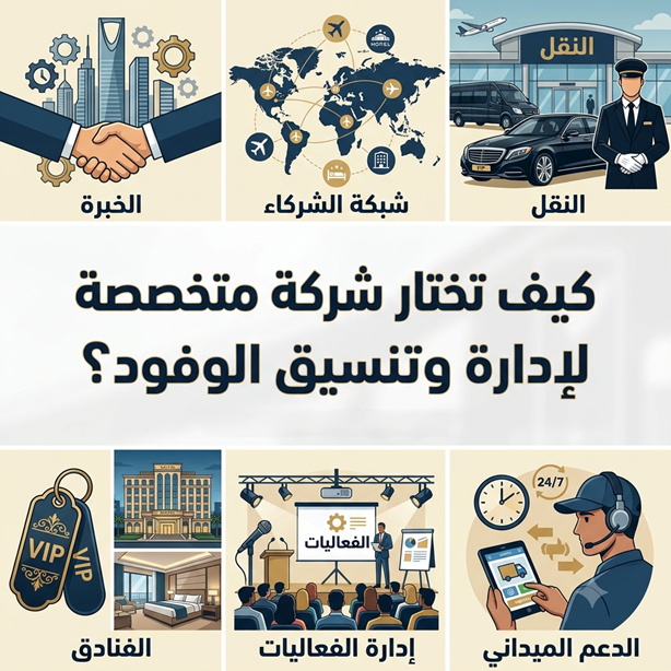 كيف تختار شركة متخصصة لإدارة وتنسيق الوفود - How to Choose a Specialized company for Delegation Management & coordination